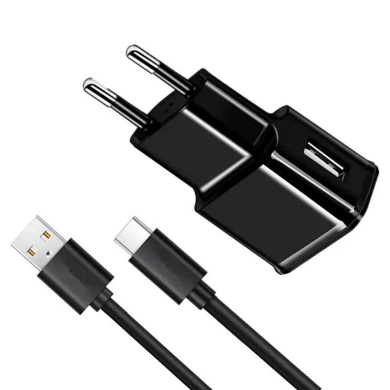 Зарядный кабель USB type c с вилкой европейского стандарта настенный адаптер