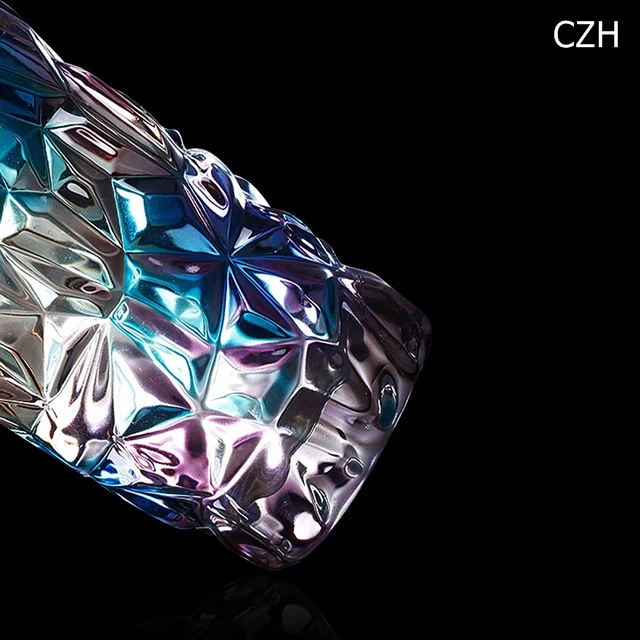 Очаровательная Хрустальная стеклянная ваза для цветов Tangent, декоративная настольная красочная стеклянная ваза для графина, художественные украшения и аксессуары для рукоделия
