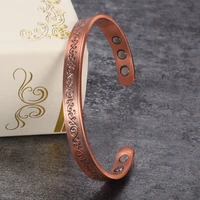 vinterly magnetic bracelet copper unisex health energy bracelets bangles vintage pure copper adjustable cuff bracelets for women
