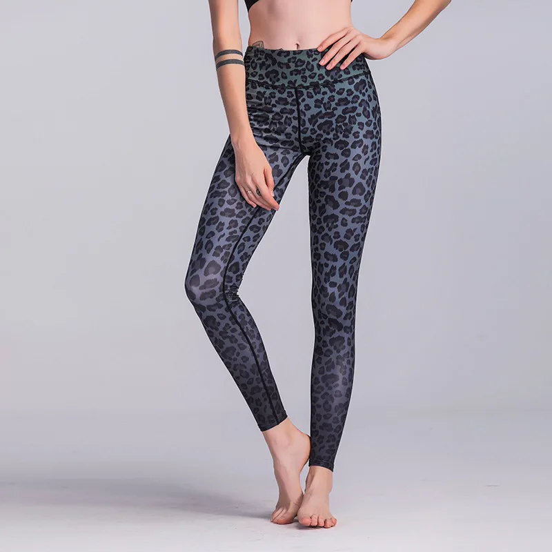 

Новые Модные леопардовые спортивные Леггинсы для фитнеса, сексуальные обтягивающие эластичные леггинсы с высокой талией, женские штаны дл...