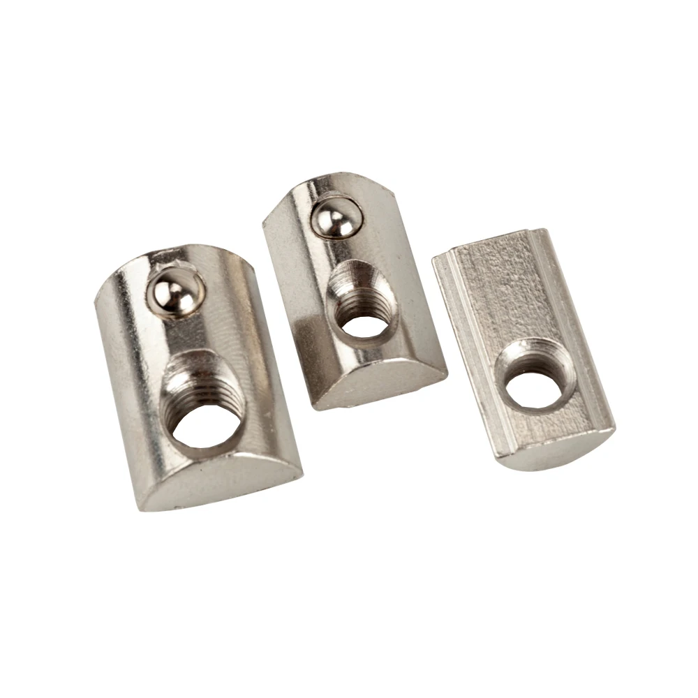 

Алюминиевый экструзионный профиль 2020 3030 4040 4545 с ЧПУ M4 M5 M6 M8 Полукруглая эластичная пружинная гайка Шариковая гайка, 20 шт. или 50 шт. опционально