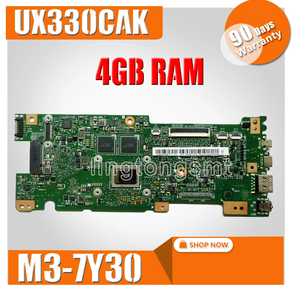 

UX330CAK MB._ 4G/RAM для For Asus ZenBook UX330CAK UX330CA UX330C UX330 материнская плата для ноутбука M3-7Y30 тест 100% оригинальная материнская плата
