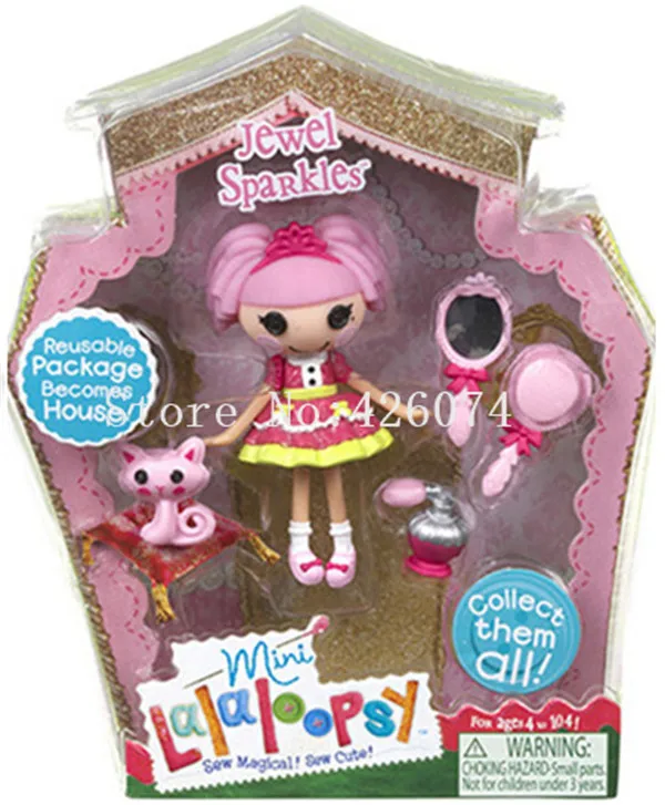 Коричневый Модные Мини Lalaloopsy фигурки Куклы для девочек детские игрушки украшения детские рождественские подарки - Цвет: Коричневый