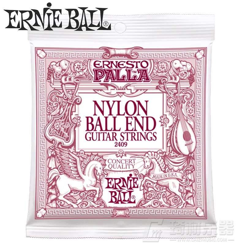 Ernie Ball 2406 2409 Ernesto Palla черные и Серебристые нейлоновые Классические гитарные струны 28-42