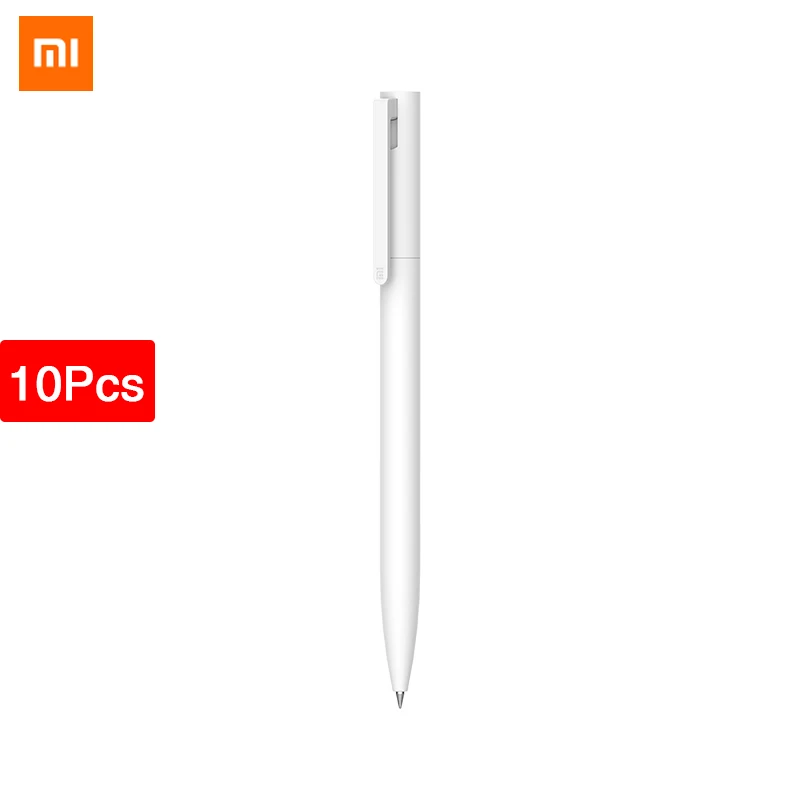 Гелевая ручка Orinigal Xiaomi MI 0 5 мм 10 шт. с черными чернилами для письма без крышки