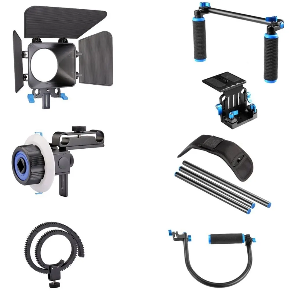 PULUZ YLG1102A-B DSLR Rig Dual Handles Camera Shoulder Mount Kit with Matte Box &amp C for / Video | Электроника