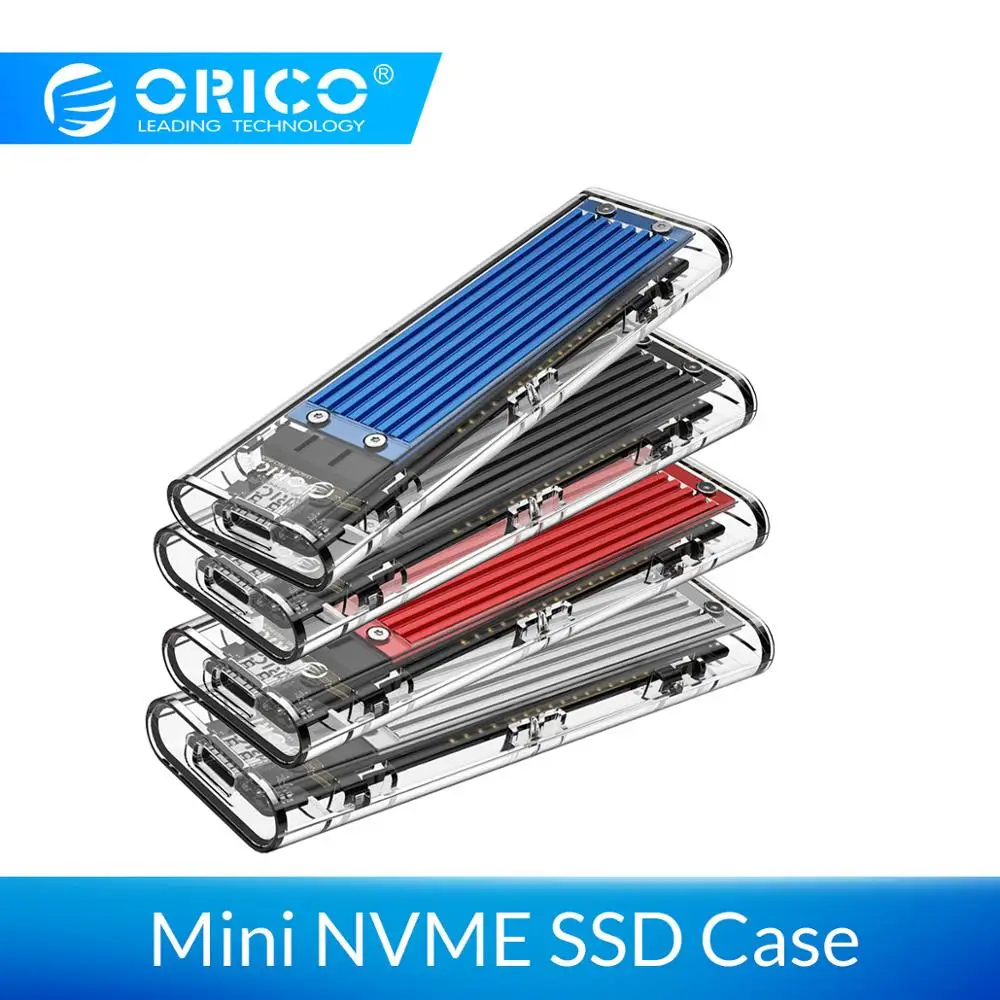 ORICO мини NVME M.2 к type-c SSD чехол m.2 usb Gen2 10 Гбит/с M.2 ключ прозрачная внешняя поддержка UASP для Samsug SSD
