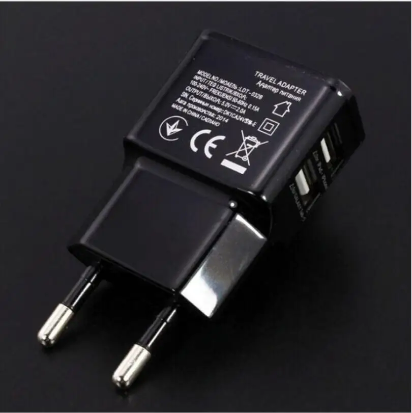 Оптовая продажа 2А Двойной 2 Порт USB US вилка EU настенное зарядное устройство для