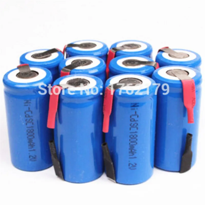 10-30 шт SC 1800mah 1,2 v батарея NICD аккумуляторы для makita bosch B& D Hitachi metabo dewalt для электроинструментов