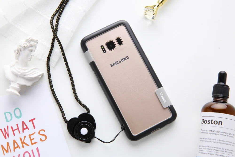 Для Sansung Galaxy S10 S9 S8 Plus S10e чехол Wolnutt контрастный цвет мягкий пластик, ТПУ двухцветный в горошек рамка чехол сo шнуром бампер