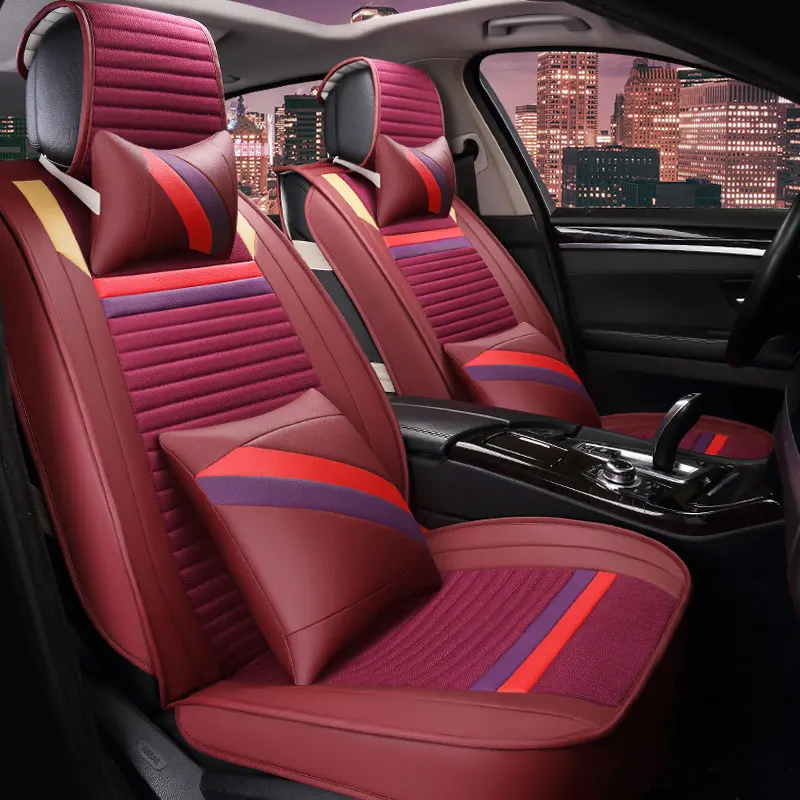 3D полностью закрытых волокнистых автомобиля Подушки для Cadillac ats CTS XTS SRX SLS Escalade