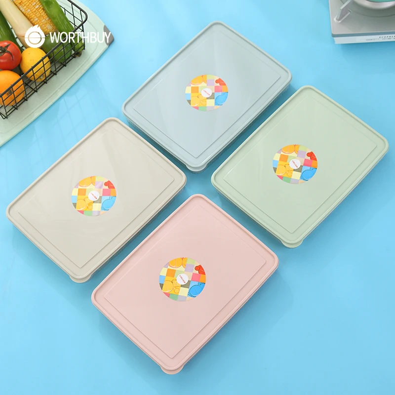 WORTHBUY 21 Сетка кухонная пельменница контейнер для хранения с крышкой BPA свободная