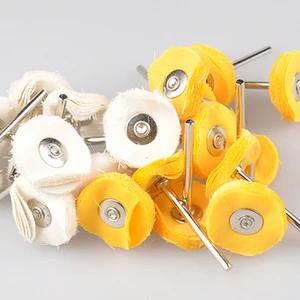 Набор кистей для полировального колеса 10 шт.компл., белые тканевые колеса для аксессуаров Dremel для электровращающихся инструментов
