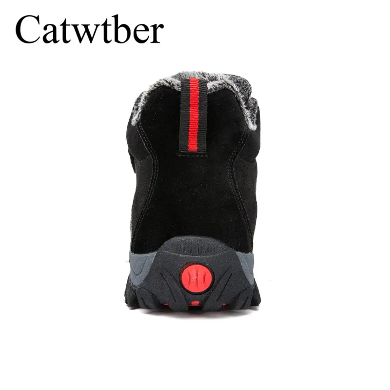 Catwtber/Новые мужские ботинки из хлопка зимние теплые меховые плюшевые высокие