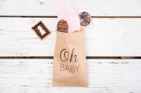 custom oh baby popcorn candy buffet treat bags birthday wedding bridal baby shower bakery cookie gift favors packets