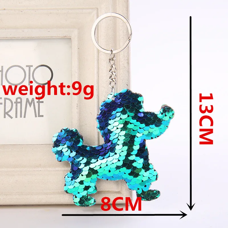 Собака брелок с блестками милое животное Тедди собака женская сумка Шарм Anahtarlik