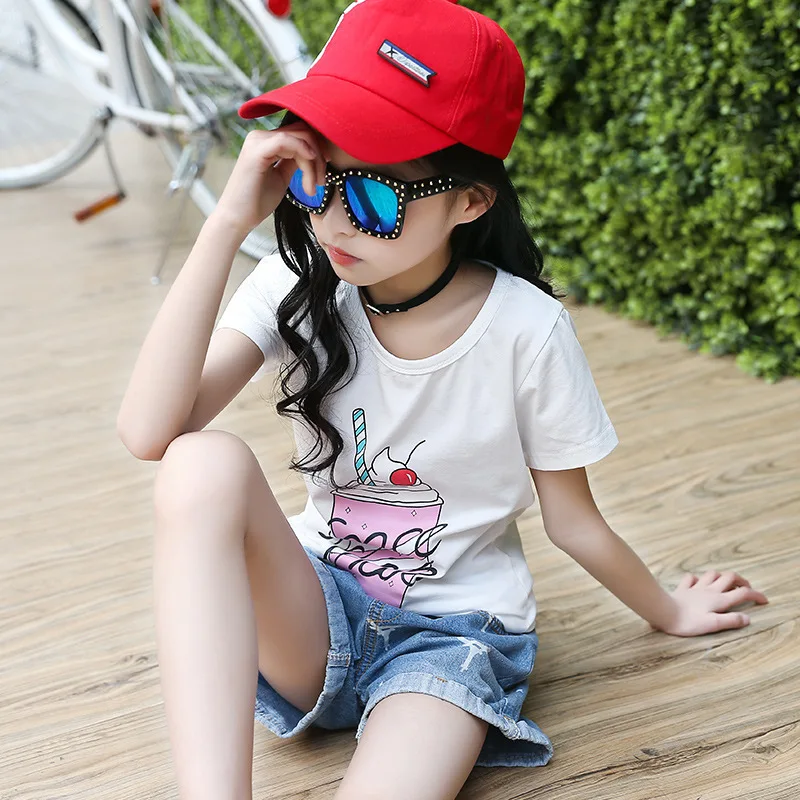 Прибытие Дети Манжеты Случайные Жан Шнурок Шорты Для Девочек Летние Короткие