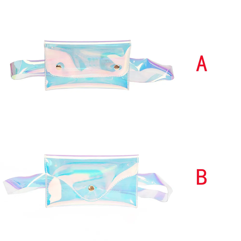 Женская прозрачная сумка fanny pack пляжная Кроссбоди голографическая женская