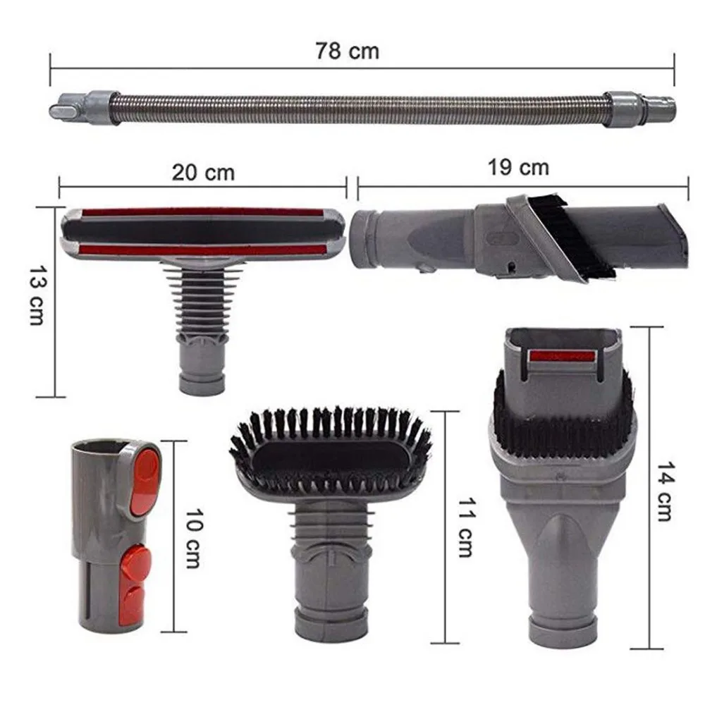 Удлинительный шланг, щетка для пыли, широкая форсунка, щетка для Dyson V8, абсолютная V8, животное, V7, пылесос, запчасти для уборочной машины, аксессуары