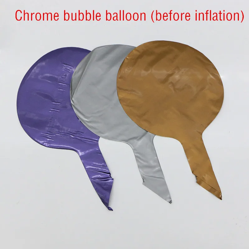

10pcs/lot 18inch 4D Round Sphere Cube Shaped Helium Inflatable Foil Balloons Chrome Bubble Balloons Wedding Birthday Party Decor
