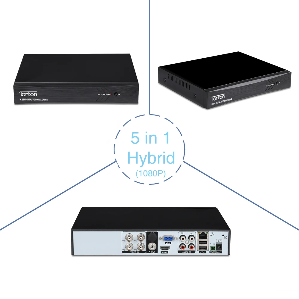 Tonton 1080P HDMI DVR FULL HD внешний штатив 4 канала CCTV видеорегистратор комплект 2PCS 2MP Camera Set 1