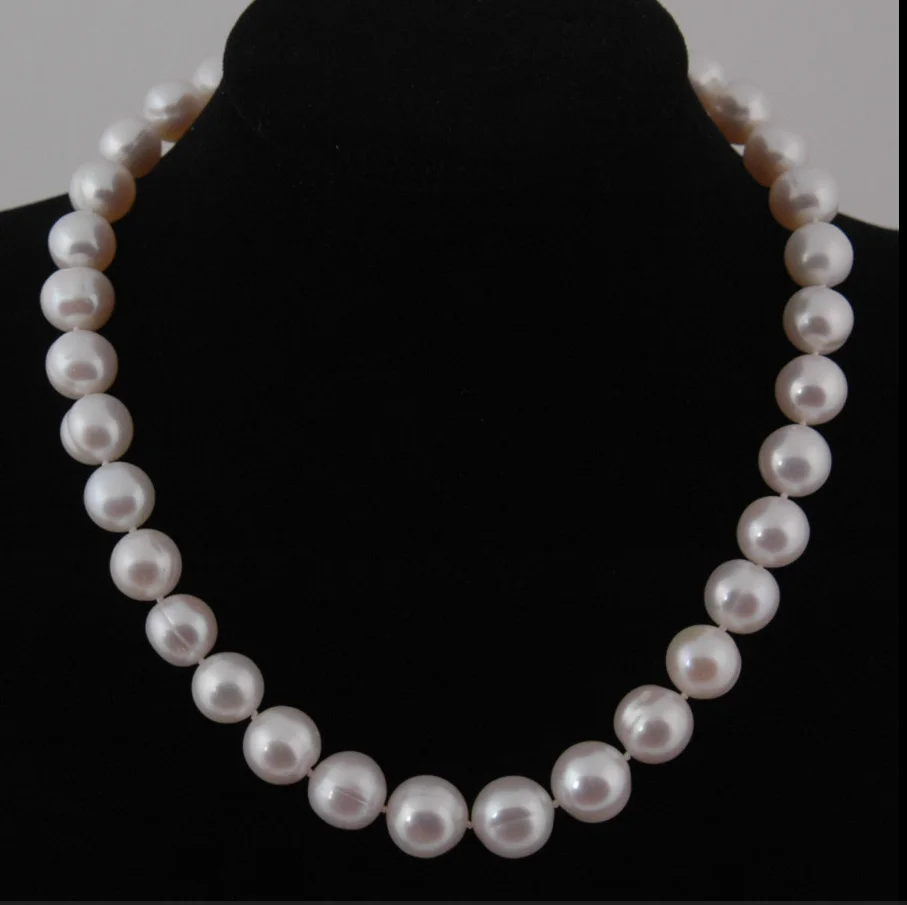

8-9 mm natural south sea white pearl necklace18inch