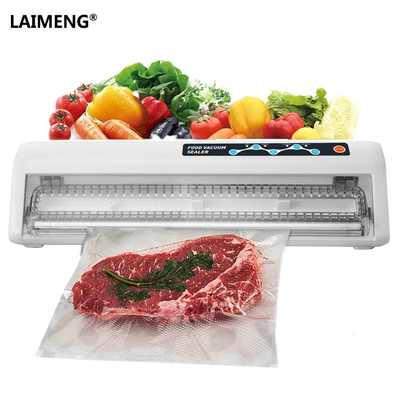 LAIMENG вакуумный упаковщик 110 В 220 В Sous Vide вакуумный упаковщик пищевых продуктов пакеты для вакуумного упаковщика вакуумные пакеты S140 - Цвет: White