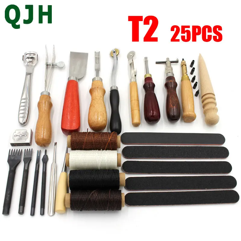 25 pieces of steel leather tools drilling machine sewing tools lace sewing stamping lace sewing drill DIY sewing leather line