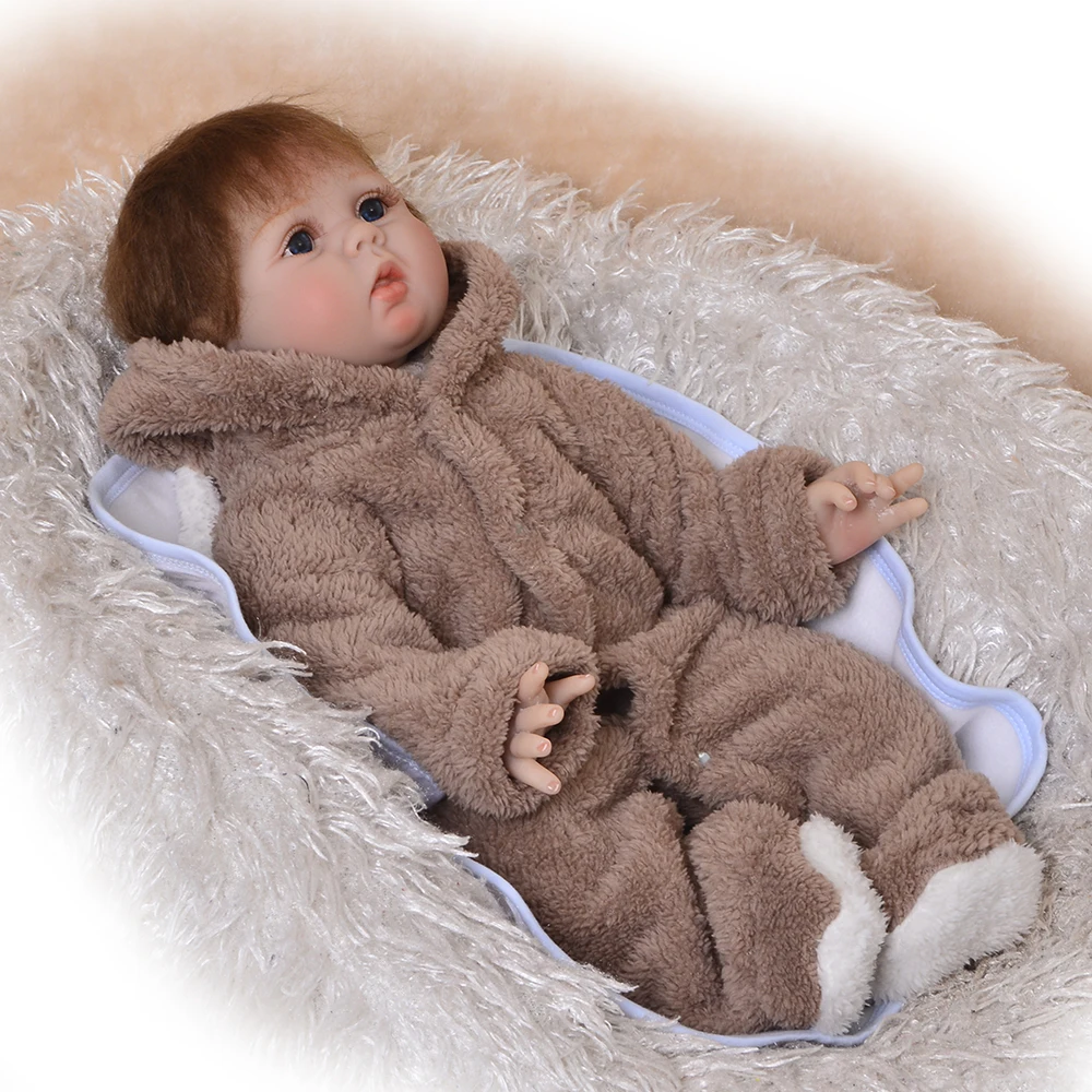 Силиконовая кукла Reborn для девочек 55 см Реалистичная bebe новорожденных подарок на