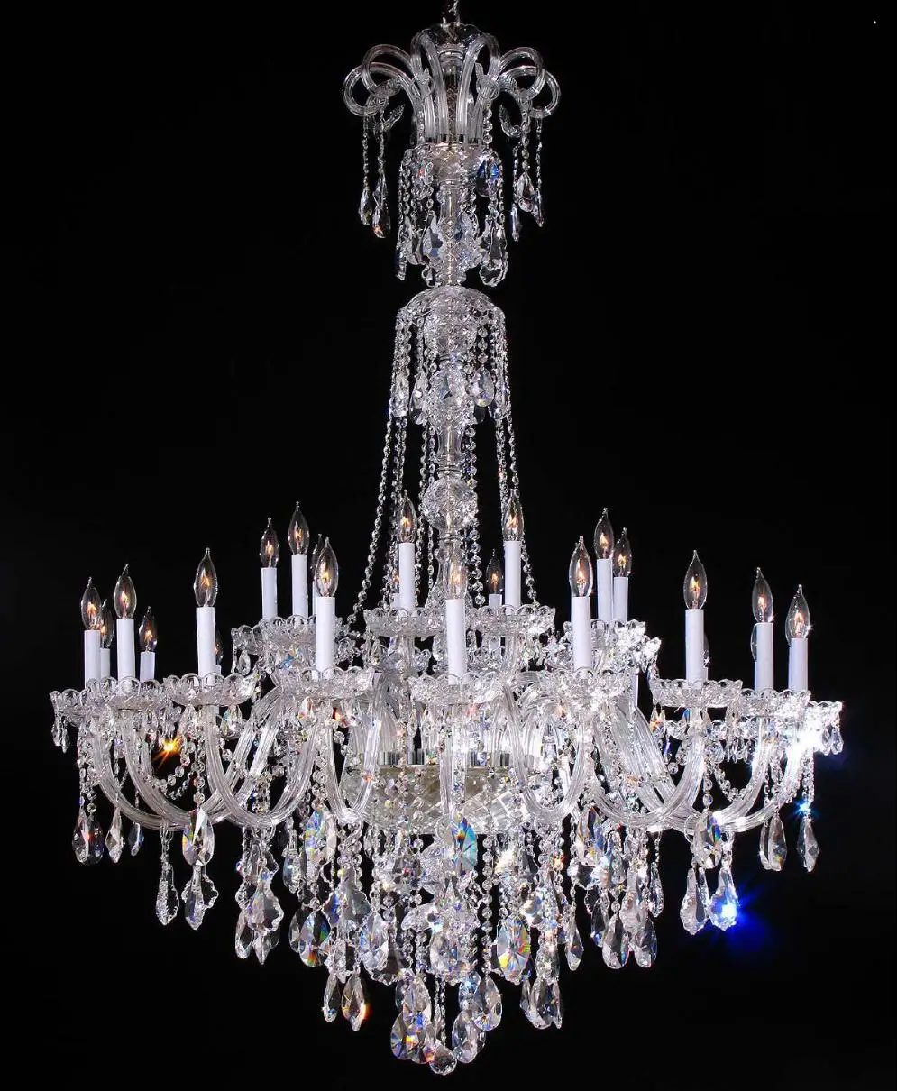 

XL Parlor large glass chandelier crystal pendant abajour living room decor lamp church hotel chandeliers home lighting luminaire