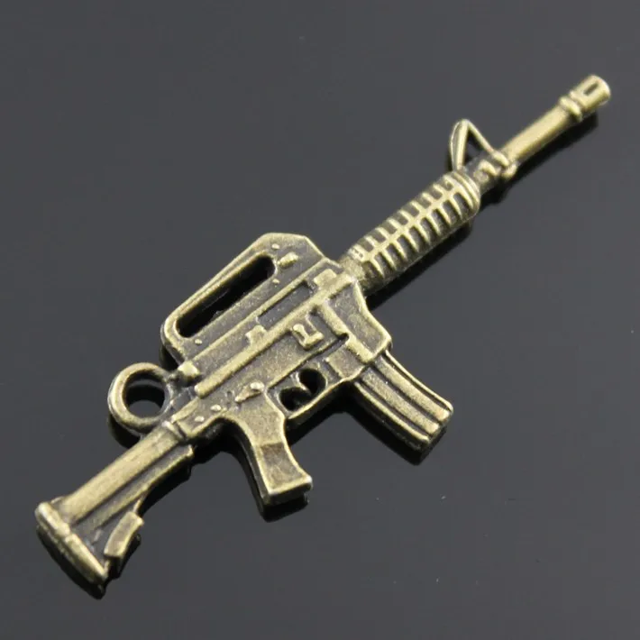 

24pcs/lot 45*16mm ancient bronze Gun charm Pendants DIY jewelry for bracelet necklace earring