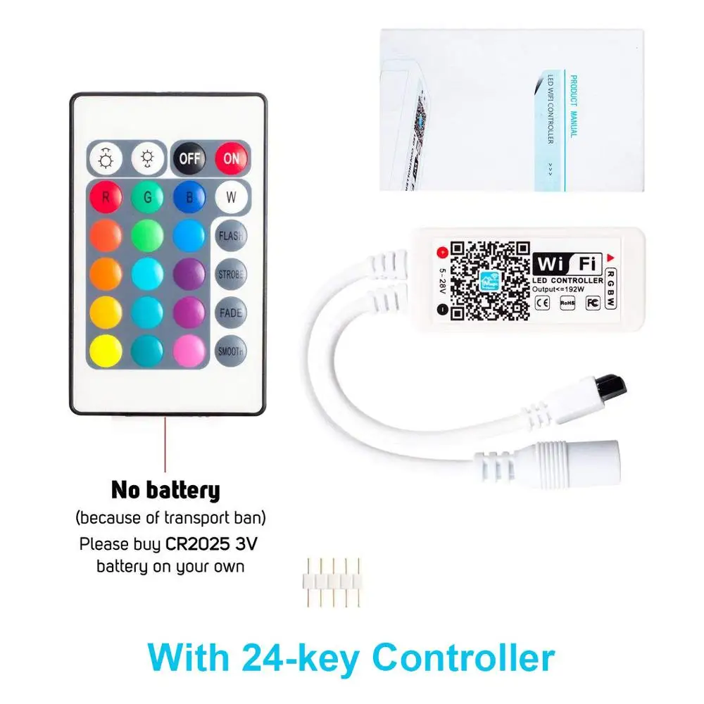 MWIR-RGB Умный WiFi RGB светильник для управления 5050 3528 Светодиодный Рождественская лента светильник 24 ключа дистанционного управления работа с Alexa и Google Home - Цвет: MWIR-RGB