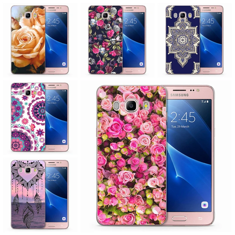 Роскошные чехлы для телефонов с цветочным узором Samsung Galaxy A3 A5 2016 2017 мягкий чехол