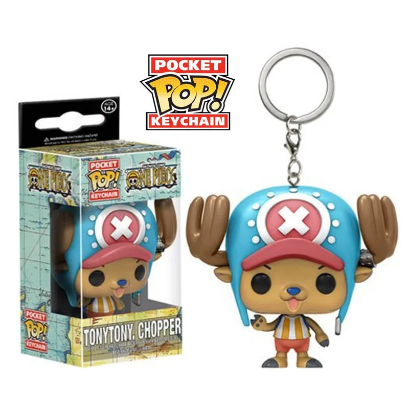 FUNKO POP милый мультипликационный аниме цельный брелок Тони Чоппер фигурка