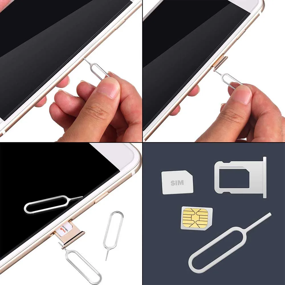 NYFundas 100 шт извлечение сим-карты Pin ключ инструмент ejetor pin для samsung Galaxy S10 S9 S8 Plus S10E huawei mate 20 pro Lite X Iphone 4
