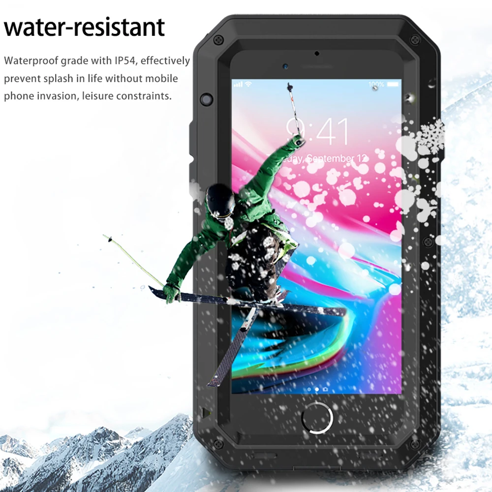 Противоударный защитный чехол для iPhone 11 Pro max полностью металлический Gorilla Glass Heavy