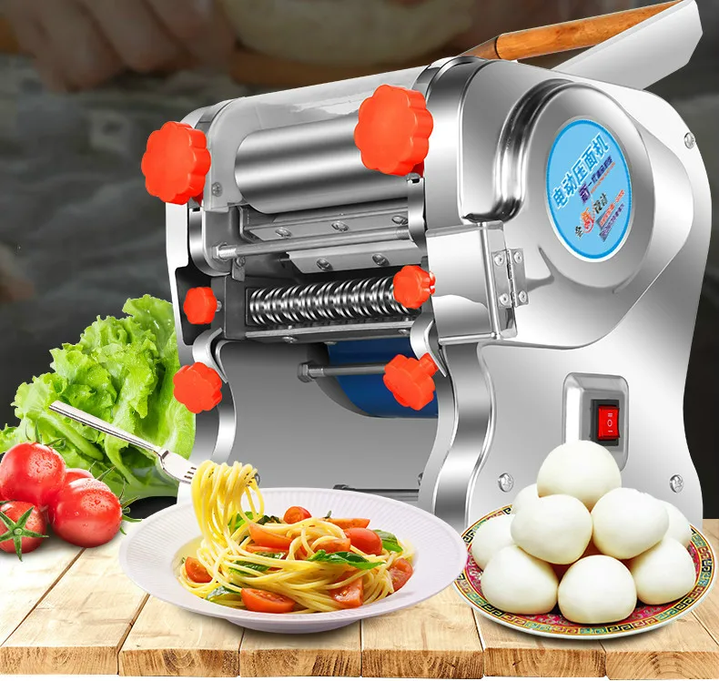 

noodle machine is a small multi-functional stainless steel commercial with electric automatic rolling dough dumpl