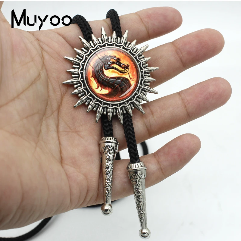Галстук BOLO-00162 с драконом вестерн галстук Mortal Kombat бижутерия со стеклянными