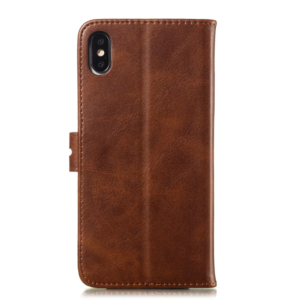 Чехол-книжка с текстурой Happy Cat для iPhone 11 Pro X XS MAX XR 6 6S 7 8 Plus, простой кожаный чехол-кошелек