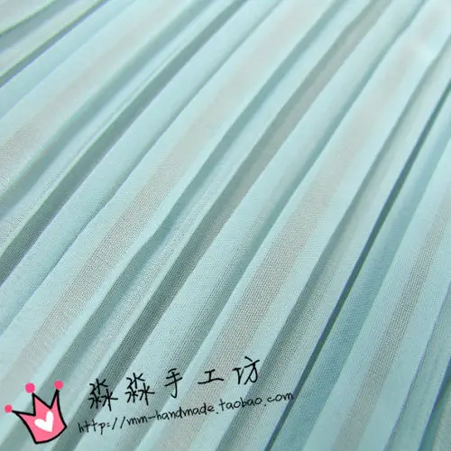 1 шт. плиссированное шифоновое платье цвета макарон мятно голубого