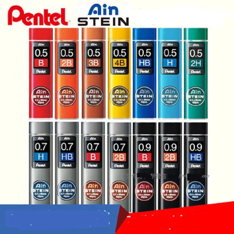 Japanese pentel Mechanical Pencils lead STEIN anti-lead automatic pencil leads 0.3/0.5/0.7/0.9 8pcs/lot