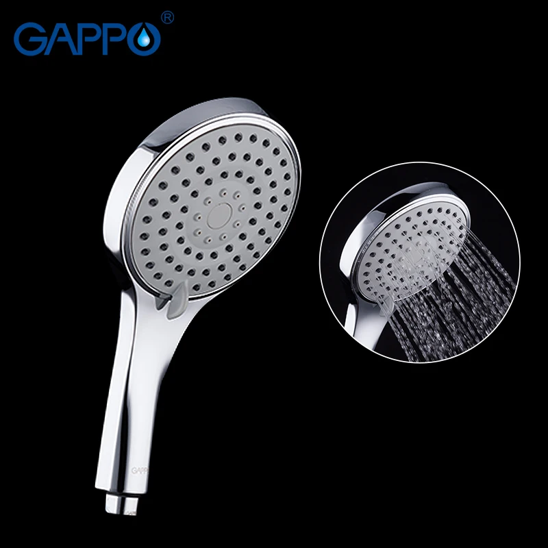 

Gappo Round hand shower head bathroom accessories Top Quality 3 Ways ABS chrome Plated water saving sprayer grifo ducha G18