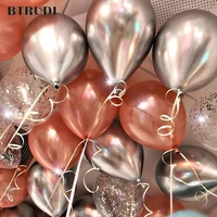 btrudi 30pcslot metallic balloon rose golden latex balloon birthday party decorations wedding favors and gifts party supplies