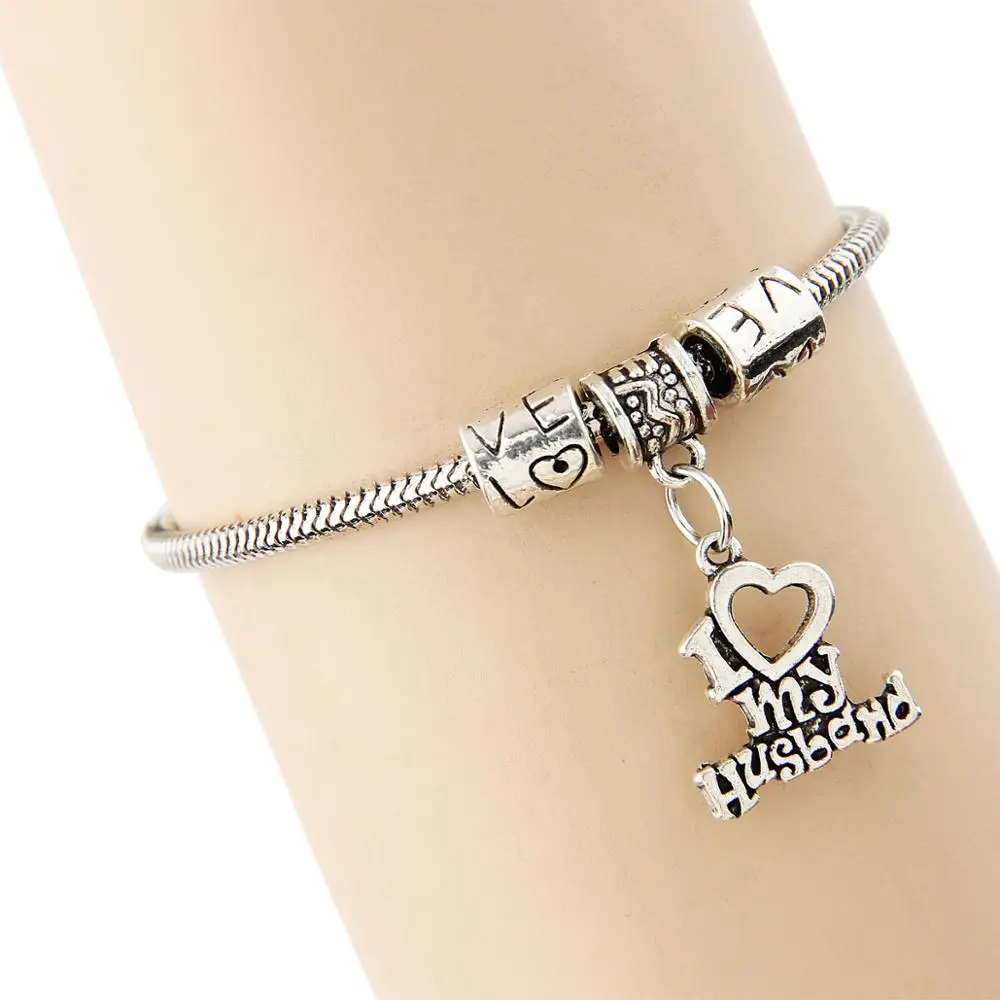 Браслет Я люблю своего мужа с сердечком подарок для семьи женщин и мужчин