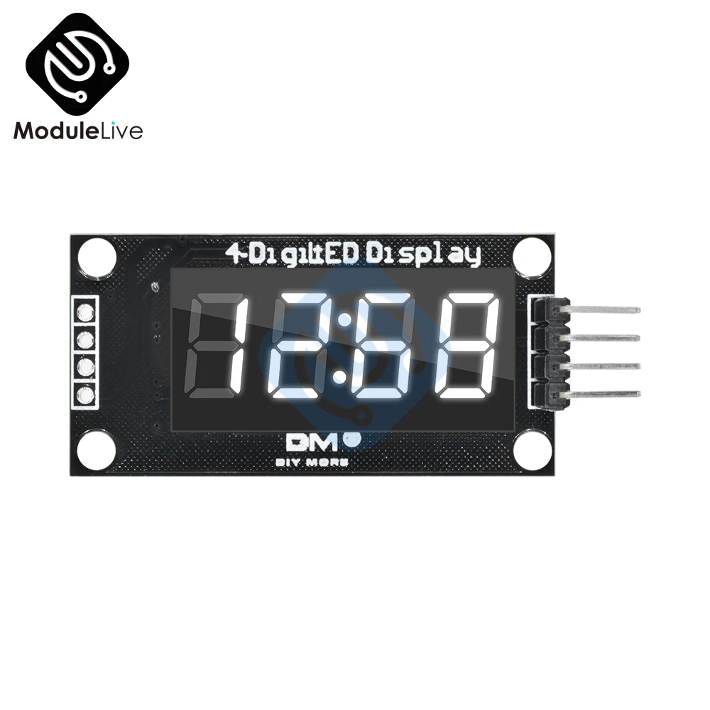 4-цифровой 4 цифры Дисплей модуль для Arduino с часами 0,36 дюйма 0,36 ''7 сегментов Дисплей трубка Белый светодиодный доска TM1637 модуль