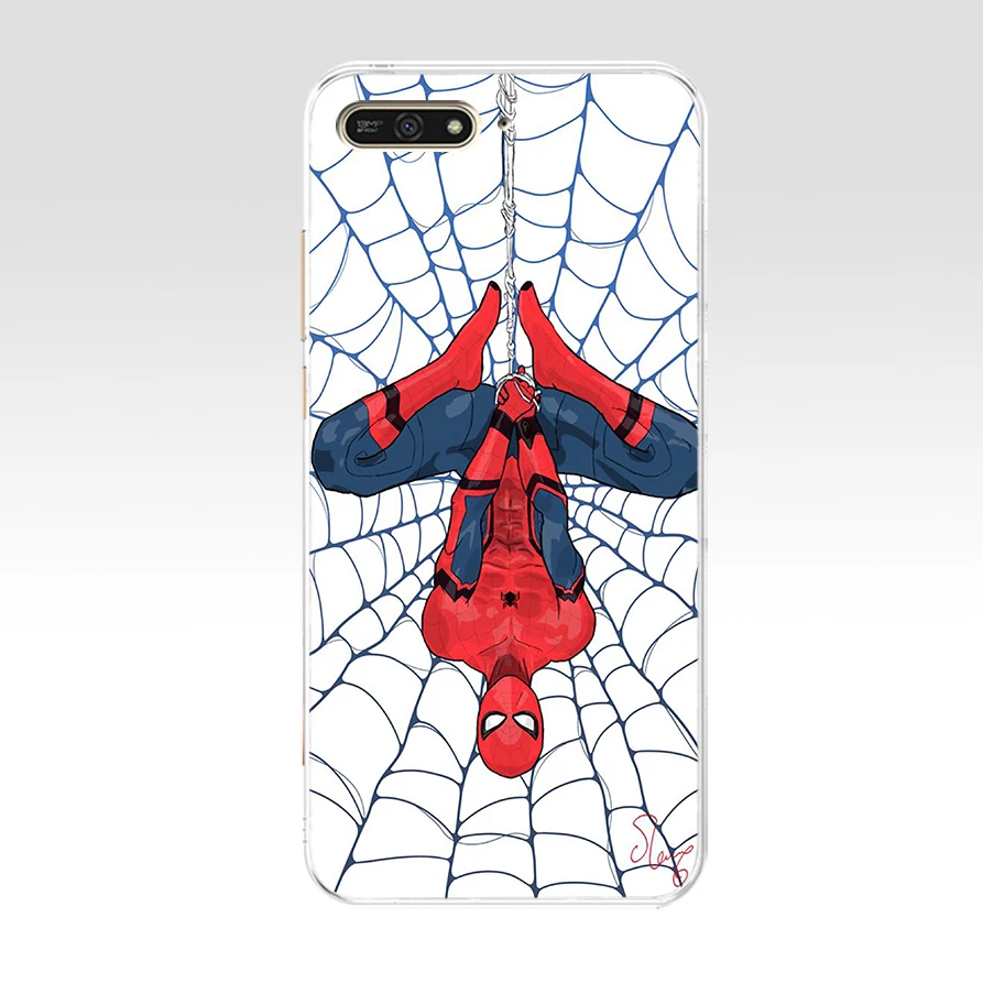 88SD Marvel Comics Человек-паук Мягкий силиконовый чехол из ТПУ для huawei Honor 7c 7x 7a pro 7x P20 Nova 2i 3i