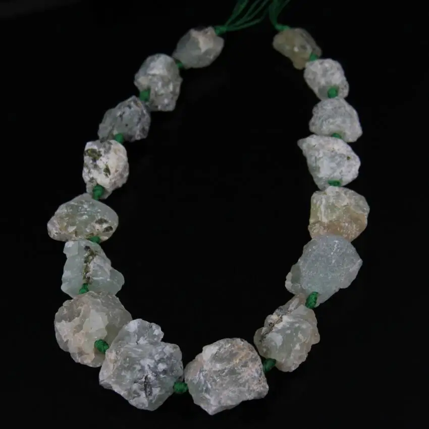 Приблизительно 16 шт./нить бусины из натурального зеленого кварца грубые большого