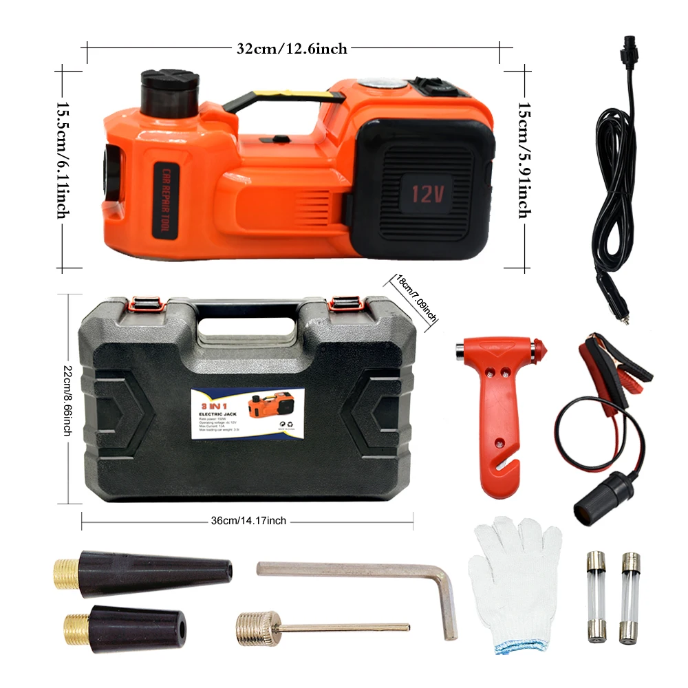 free shipping portable two functions car hydraulic jack with compressor |