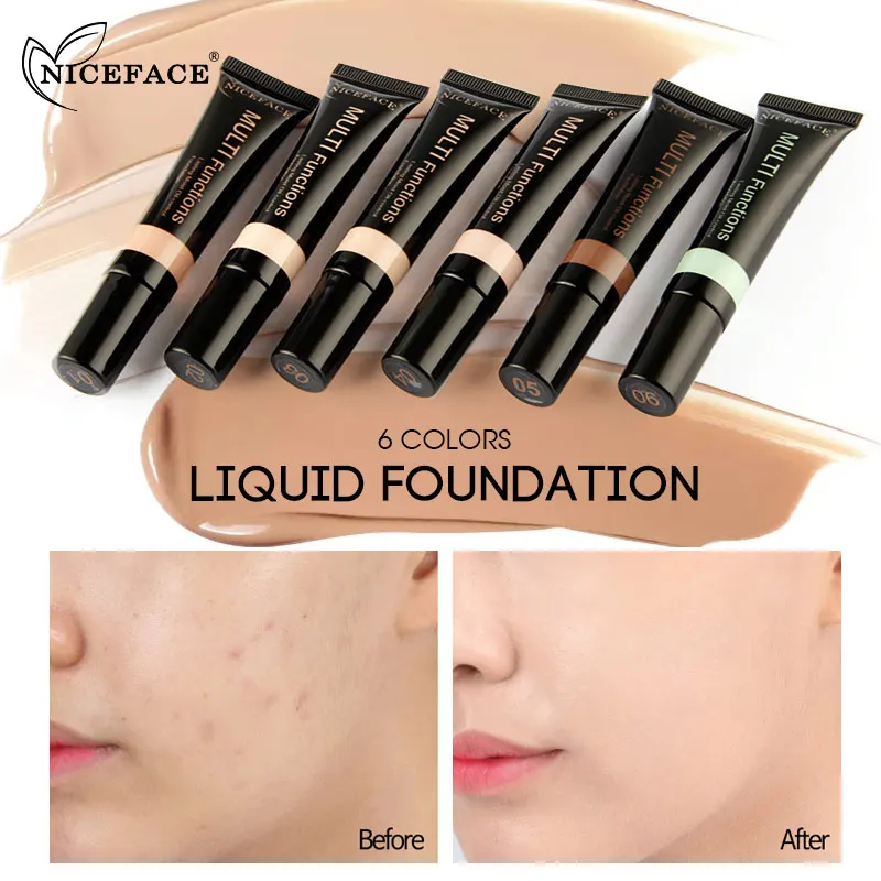 Жидкая основа для макияжа NICEFACE водостойкая стойкая жидкий консилер увлажняющее