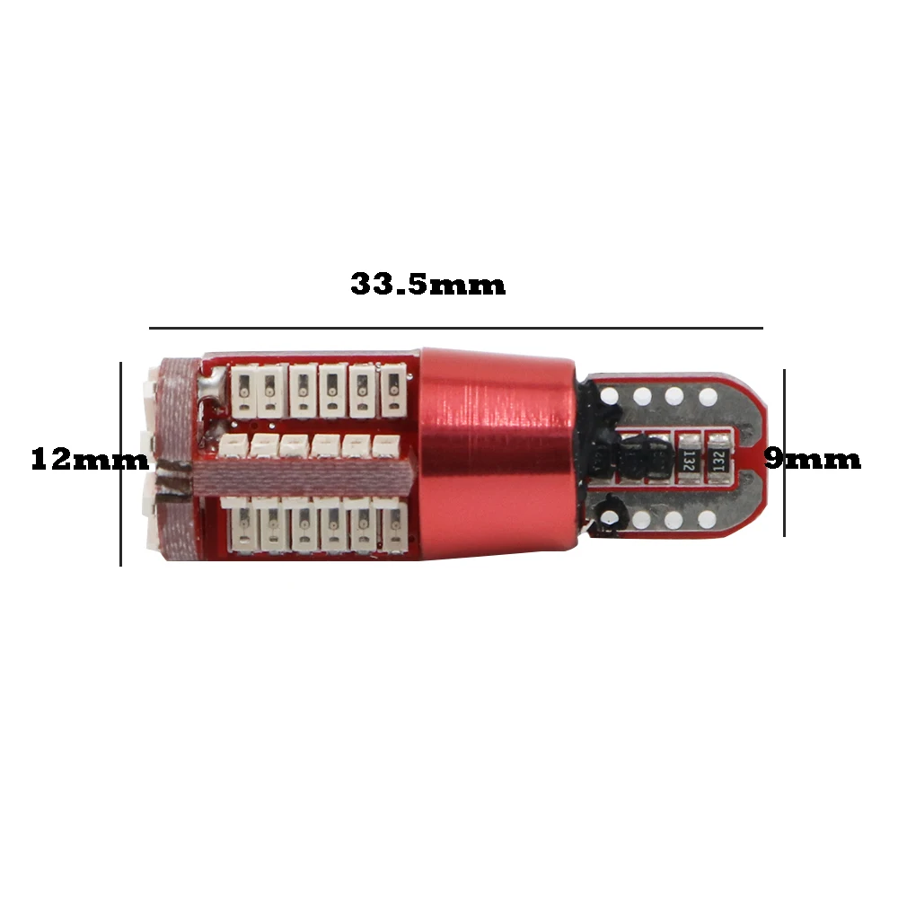 Ysy 10x T10 168 192 W5W 57 SMD 3014 LED Canbus No Error Car Marker Light Parking Lamp 57smd Motor Wedge Bulb White Green Yellow On.